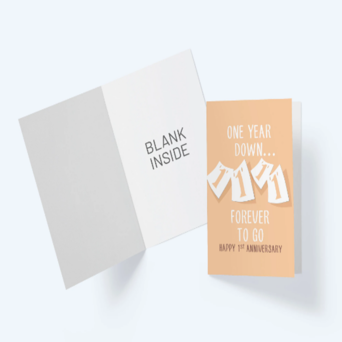 1 Year Down Anniversary Greeting Card.