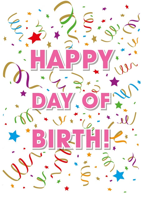 Happy Day of Birth Greeting Card- Birthday Card For Kids.
