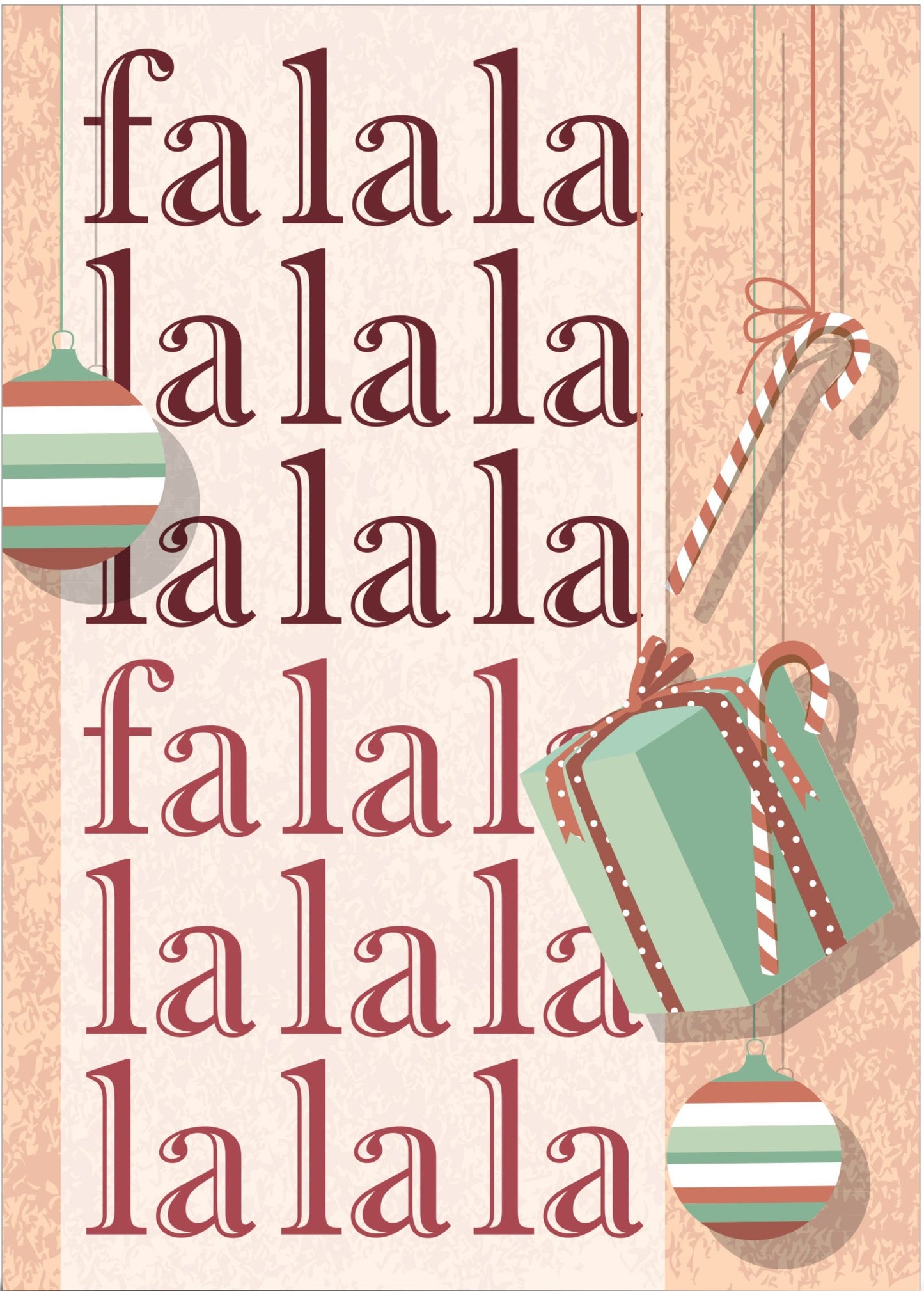 Deck The Halls Song Happy Holidays Christmas Greeting Card.