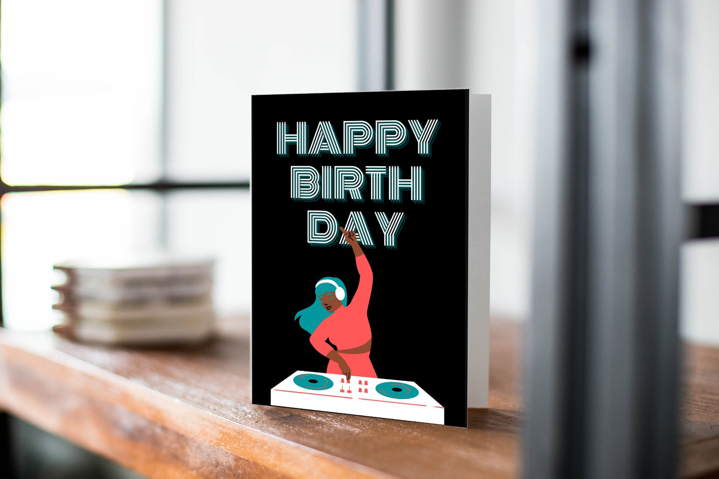 Happy Birthday DJ Greeting Card.