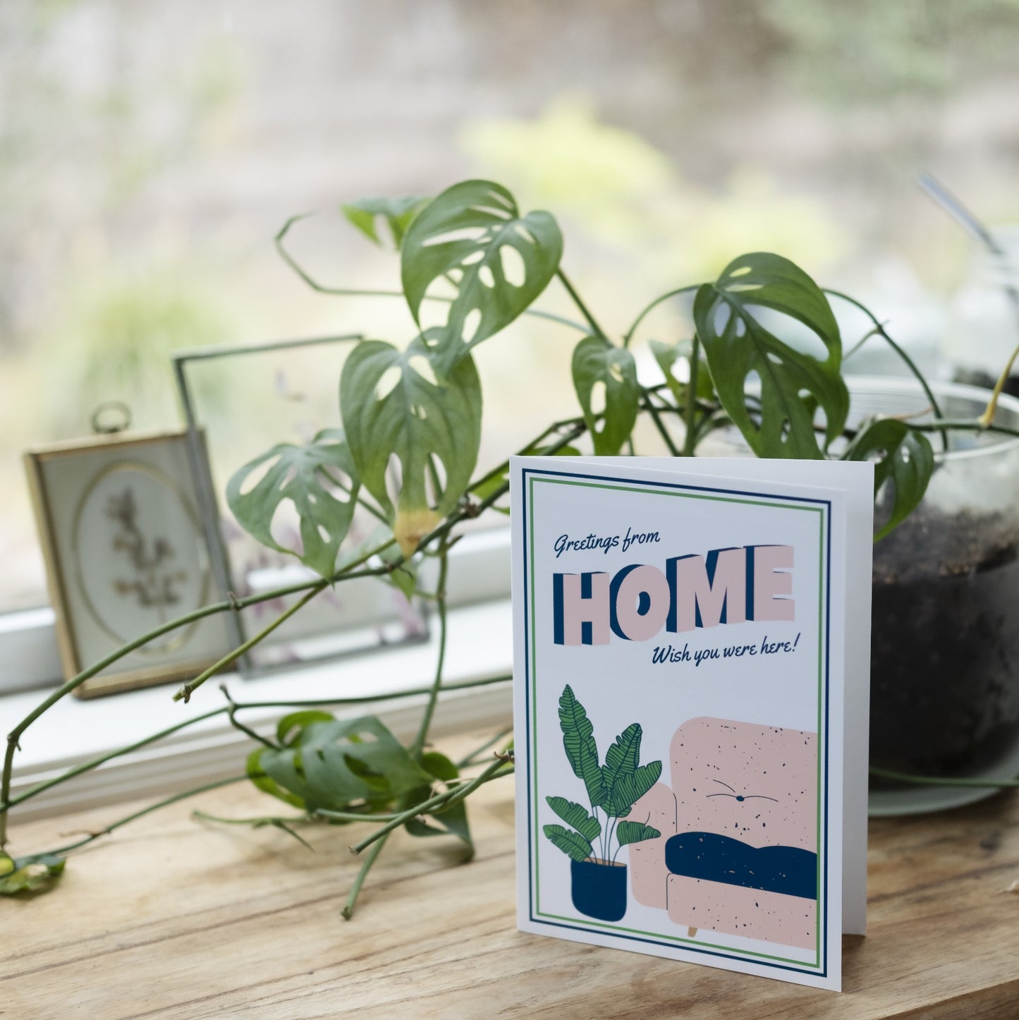 Greetings From Home - Thinking Of You Greeting Card.
