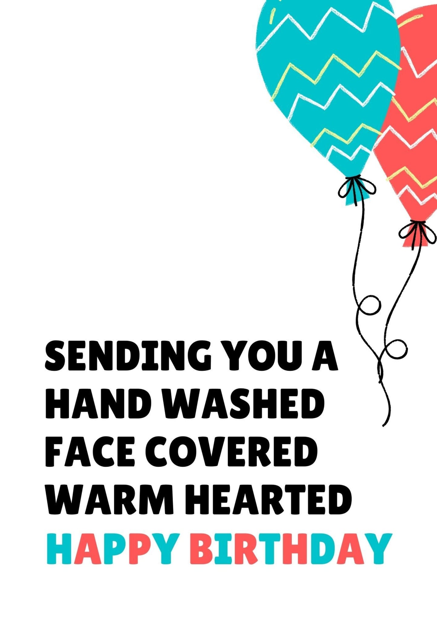 Happy Birthday Greeting Card - Birthday Card - Pandemic Birthday Card -.