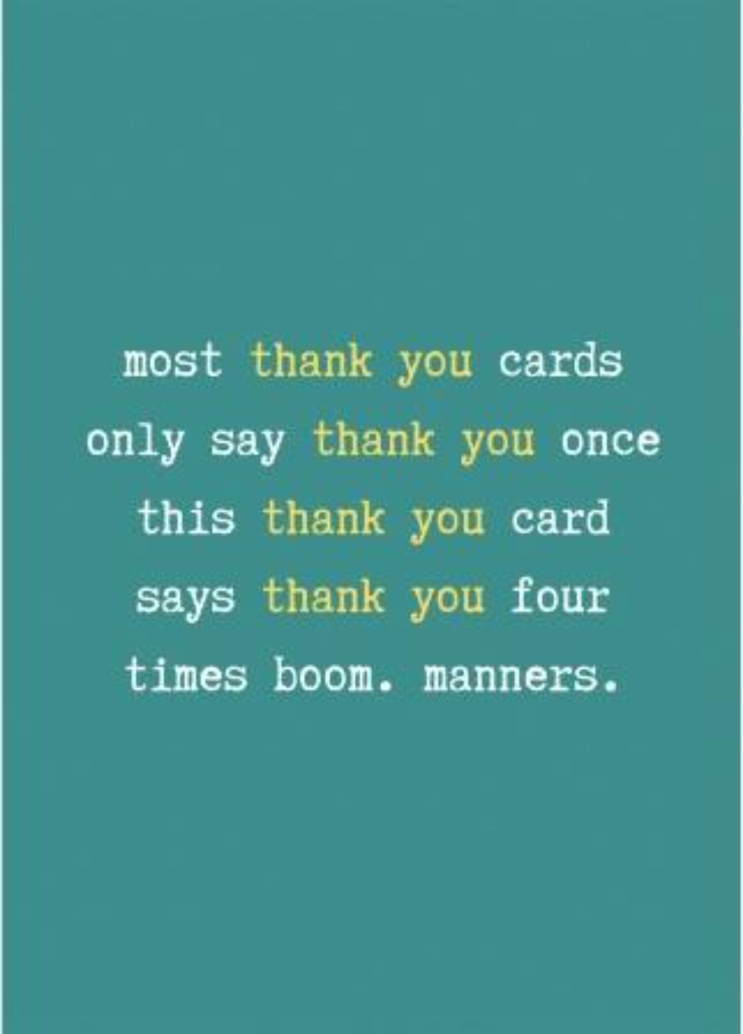 Thank You Card.