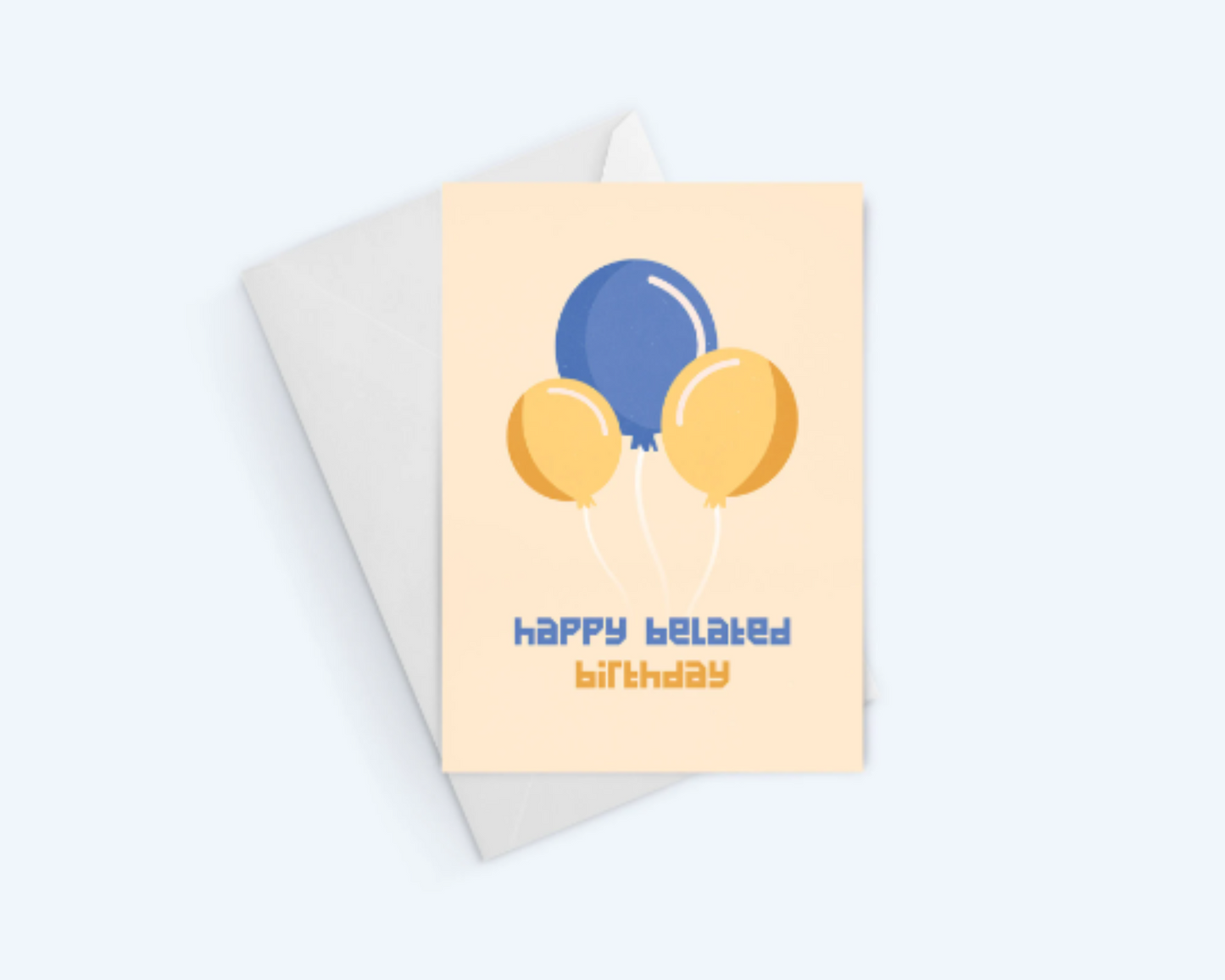 Happy Belated Birthday Greeting Card