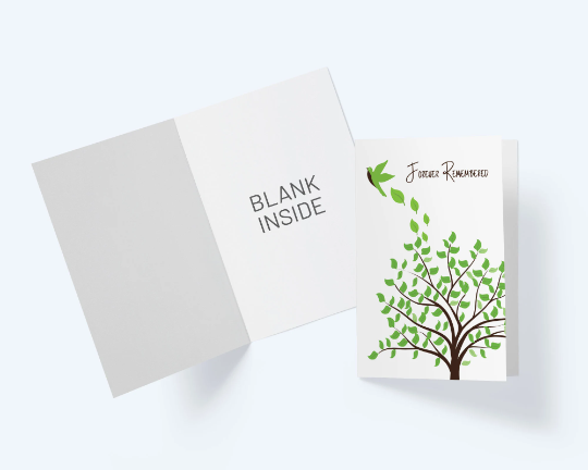 Memorial Card: Remembered Forever Sympathy Greeting Card