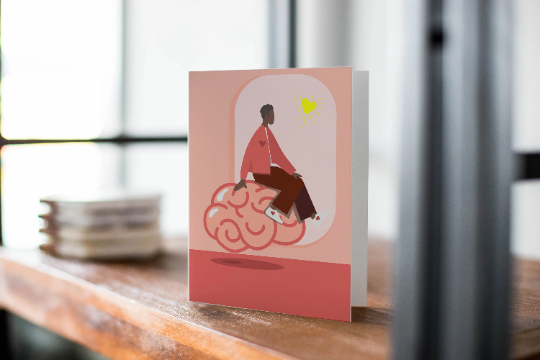 Thinking of You Card: You Never Leave My Mind (Female/Male Version)