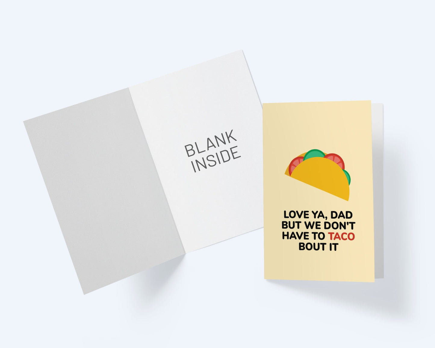 Taco Greeting Card For Dad.