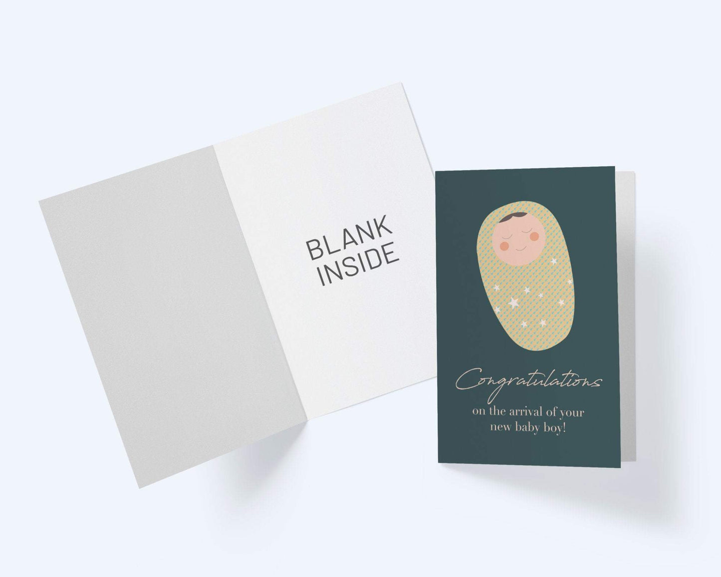 Congrats On The New Arrival! - New Baby Boy Greeting Card.