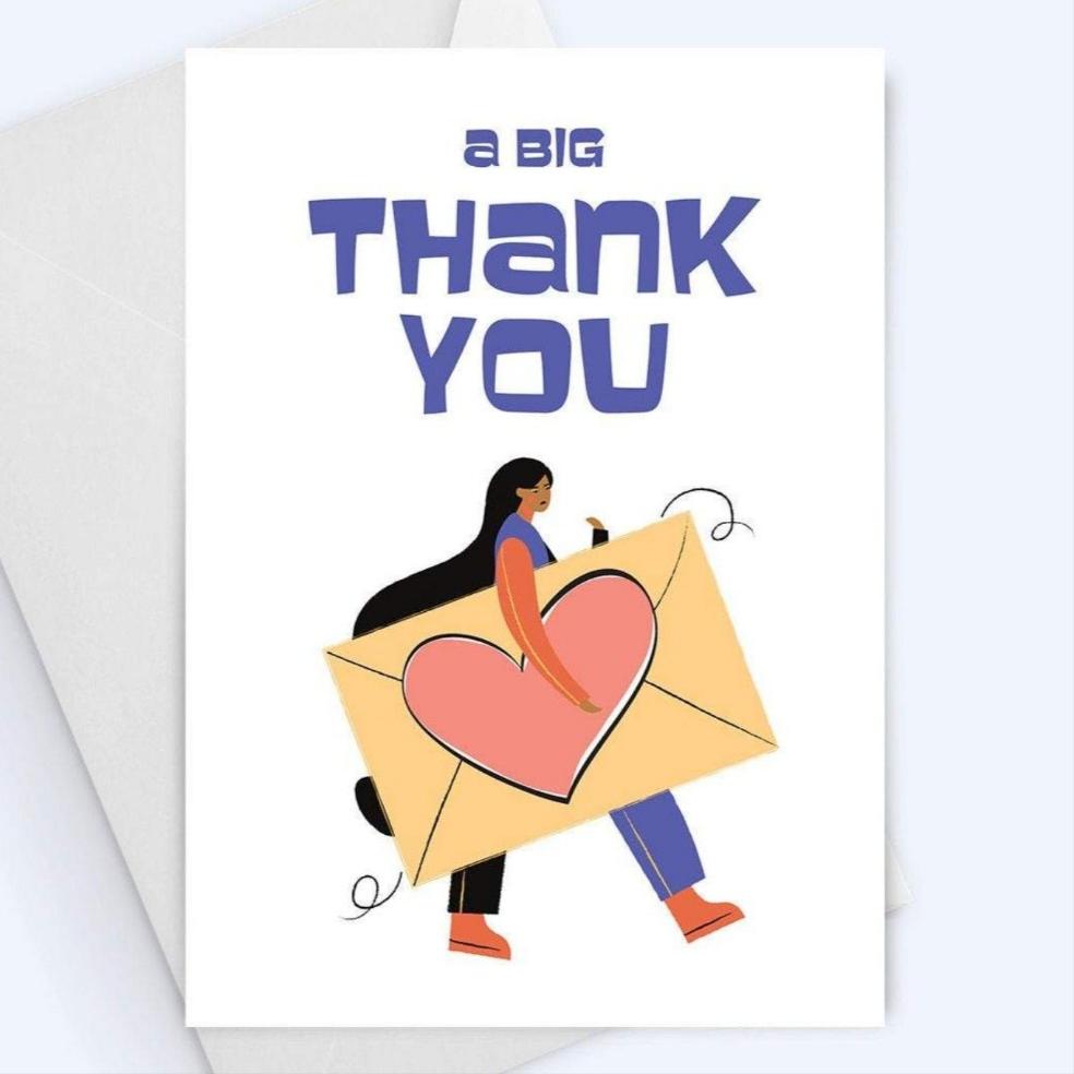 A Big Thank You - Thank You Greeting Card.