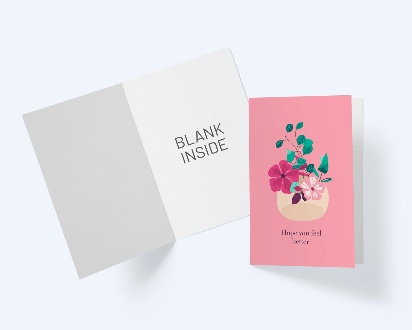 Feel Better Greeting Card - Get Well Soon Greeting Card.