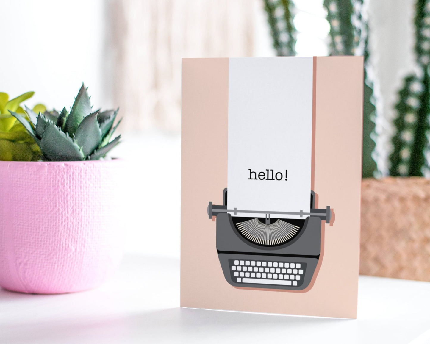 Hello! Thinking Of You Greeting Card.