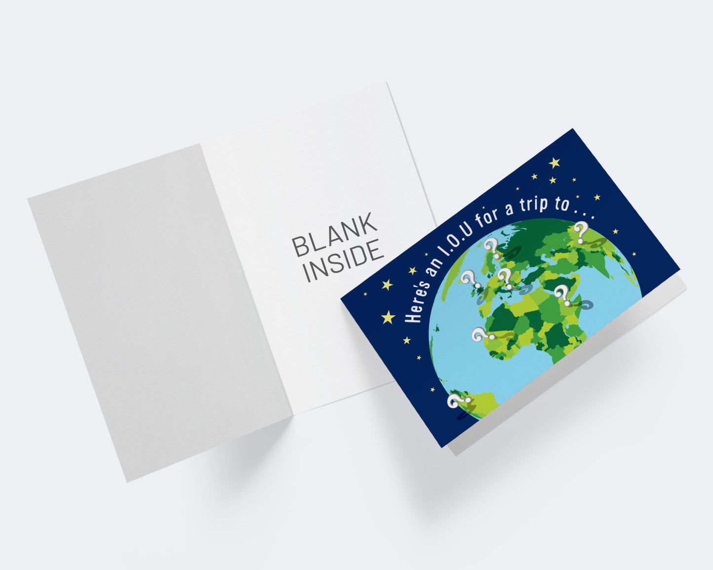 Here's an I.O.U for a trip to... Anniversary Greeting Card - Love And Romance Card.