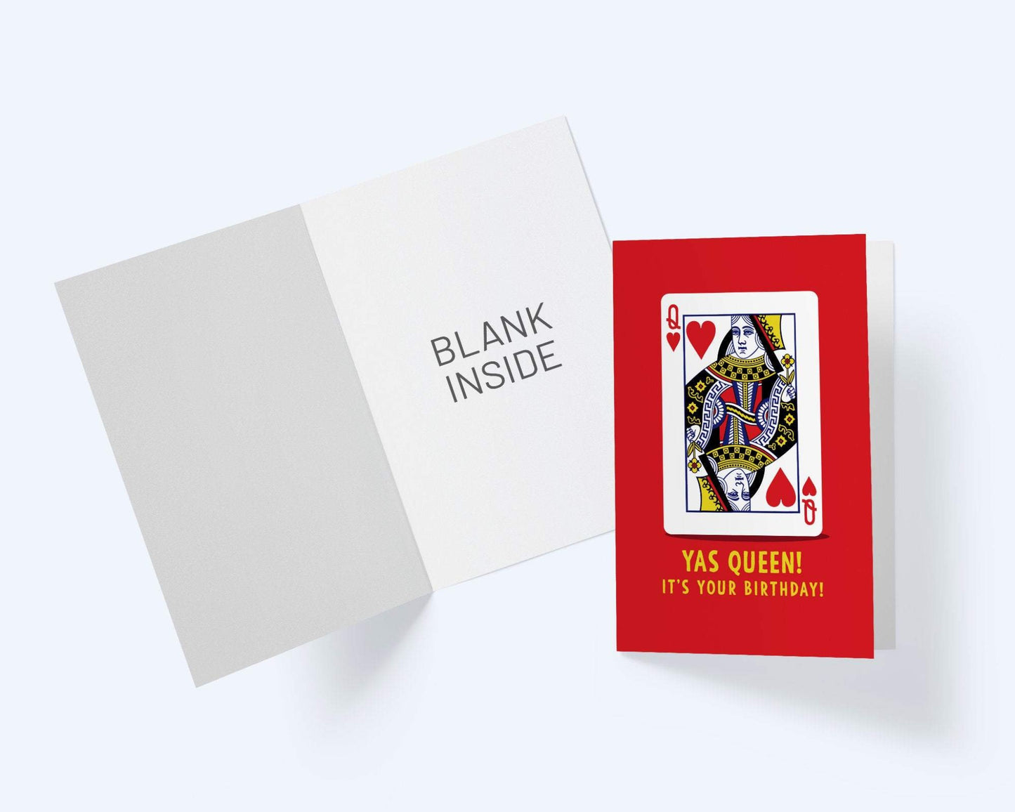 YAS Queen - It's Your Birthday - Greeting Card - Queen Of Hearts Birthday Card.