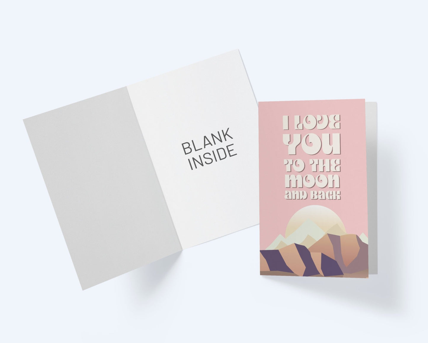 I Love You To The Moon and Back Anniversary Greeting Card.