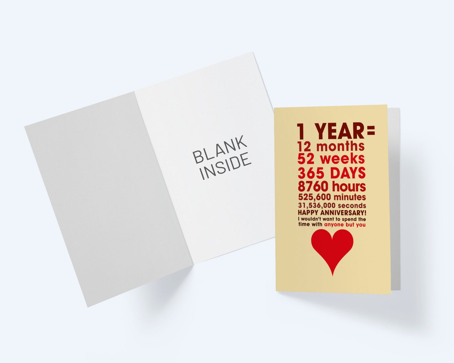 Anniversary Greeting Card: Happy 1st Year.