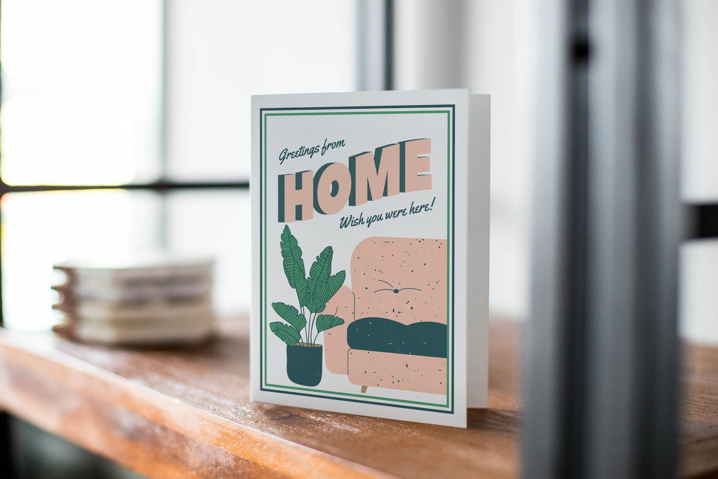 Greetings From Home - Thinking Of You Greeting Card.
