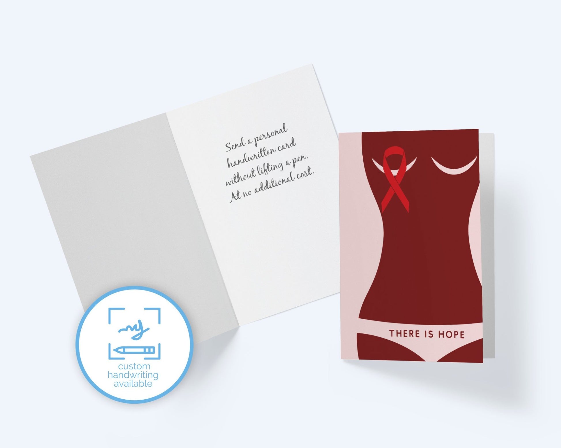 Breast Cancer Awareness Cards: There Is Hope - Thinking Of You Greeting Card.