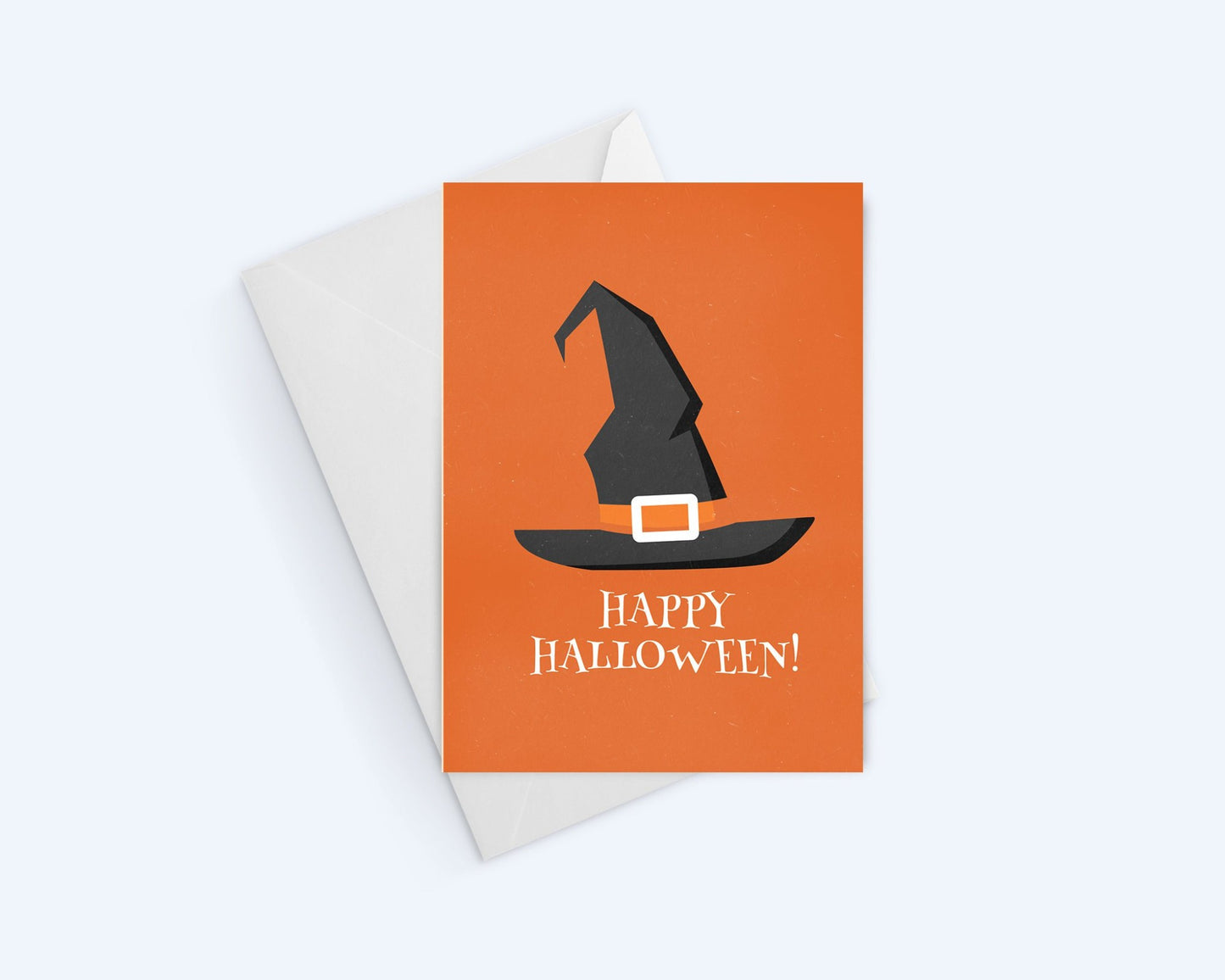 Witch Hat Happy Halloween Card.