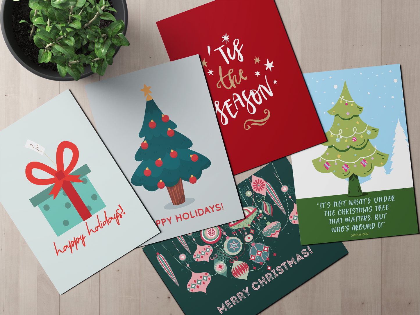 Happy Holidays Postcard Bundle 5 or 10 Postcards Christmas Postcards.