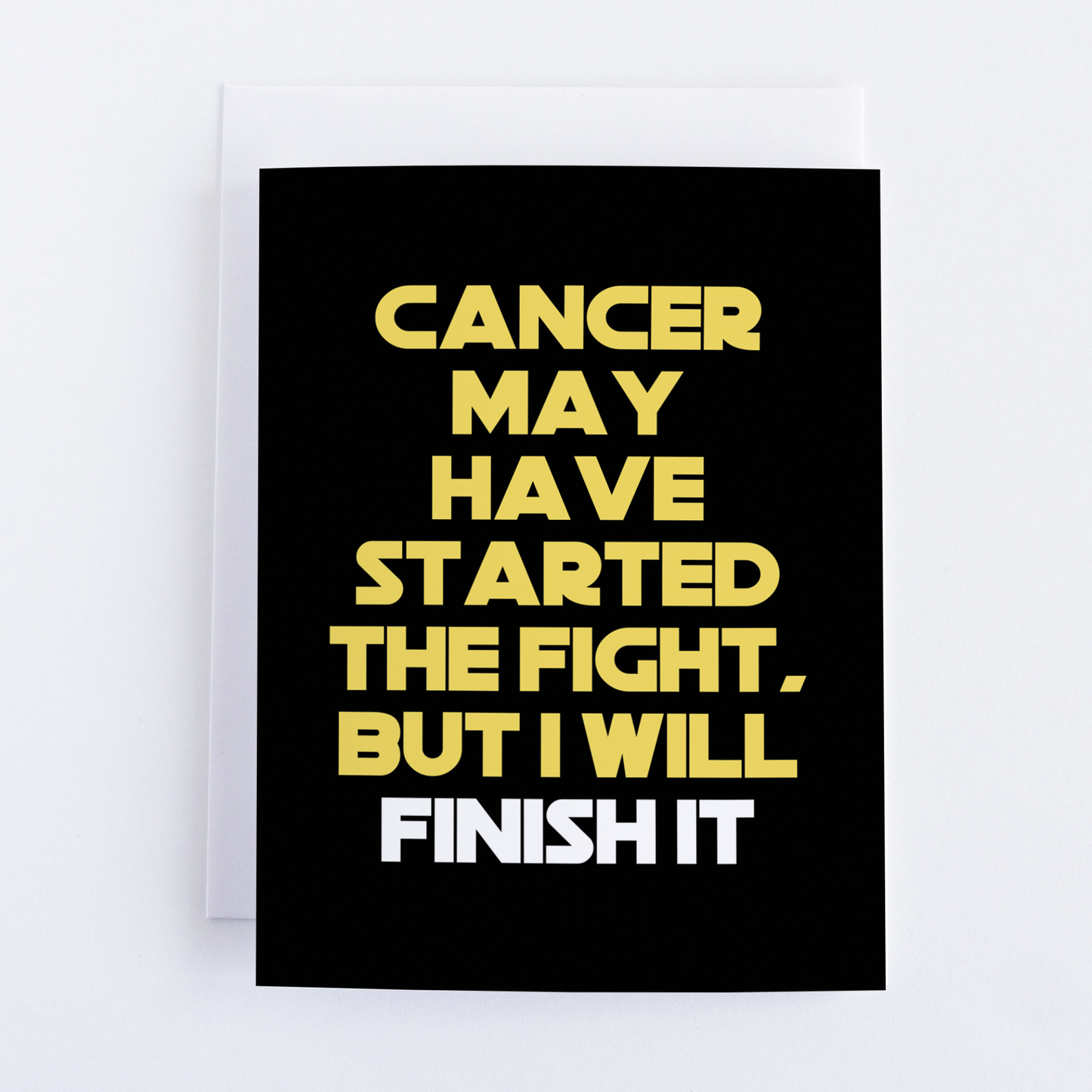 Cancer Fight Greeting Card, Cancer Sucks Fight It Card - Thinking Of You Card.
