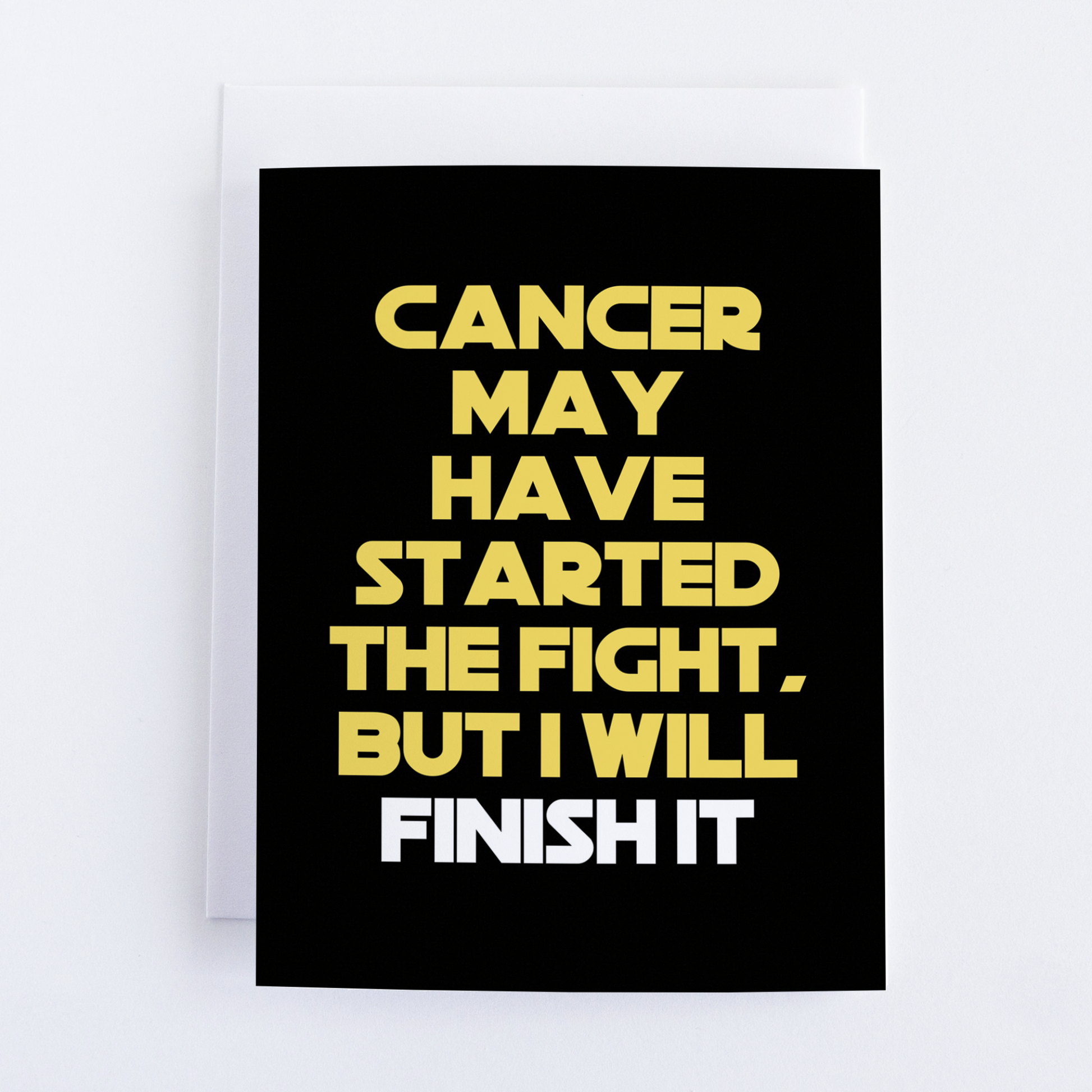 Cancer Fight Greeting Card, Cancer Sucks Fight It Card - Thinking Of You Card.