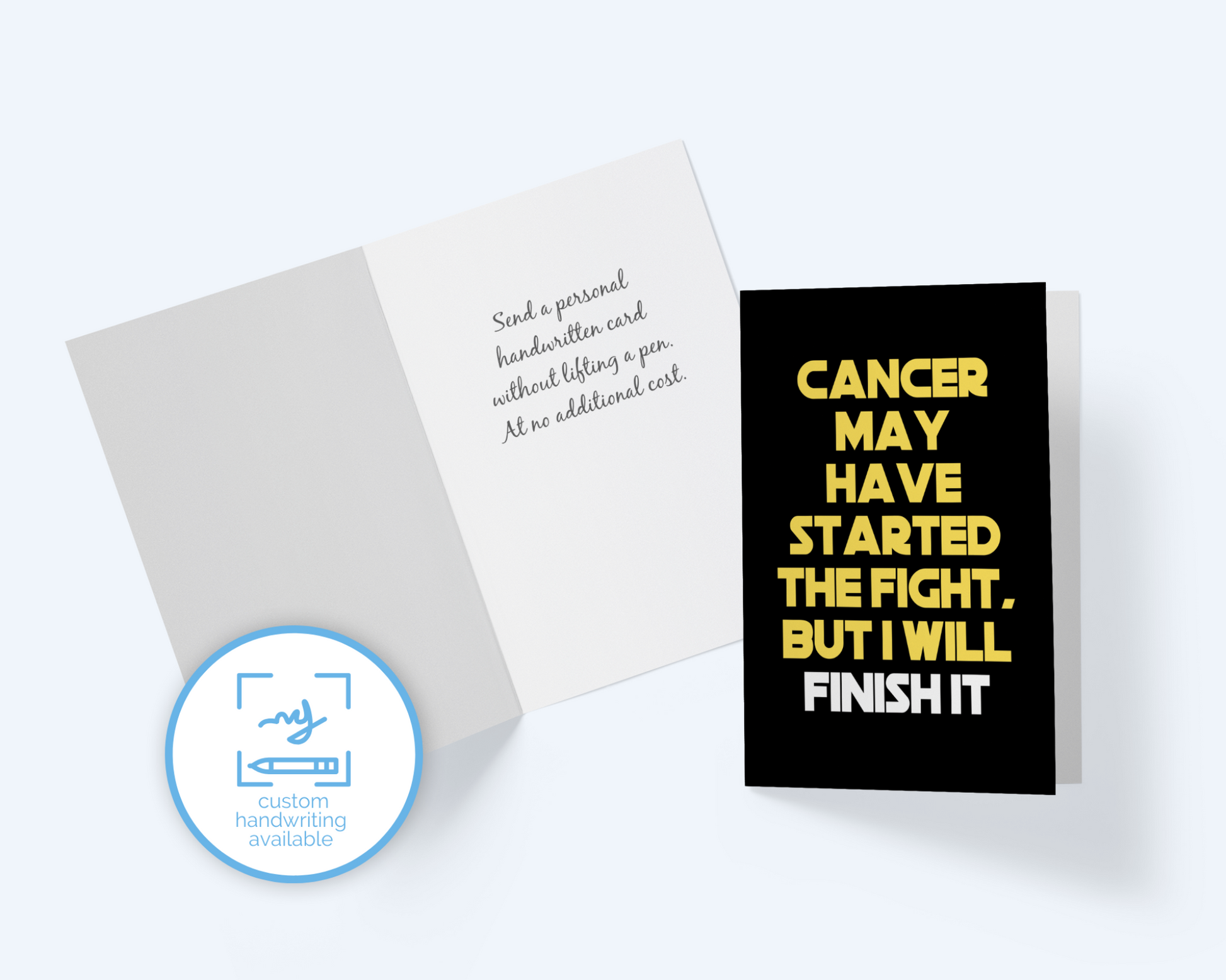 Cancer Fight Greeting Card, Cancer Sucks Fight It Card - Thinking Of You Card.