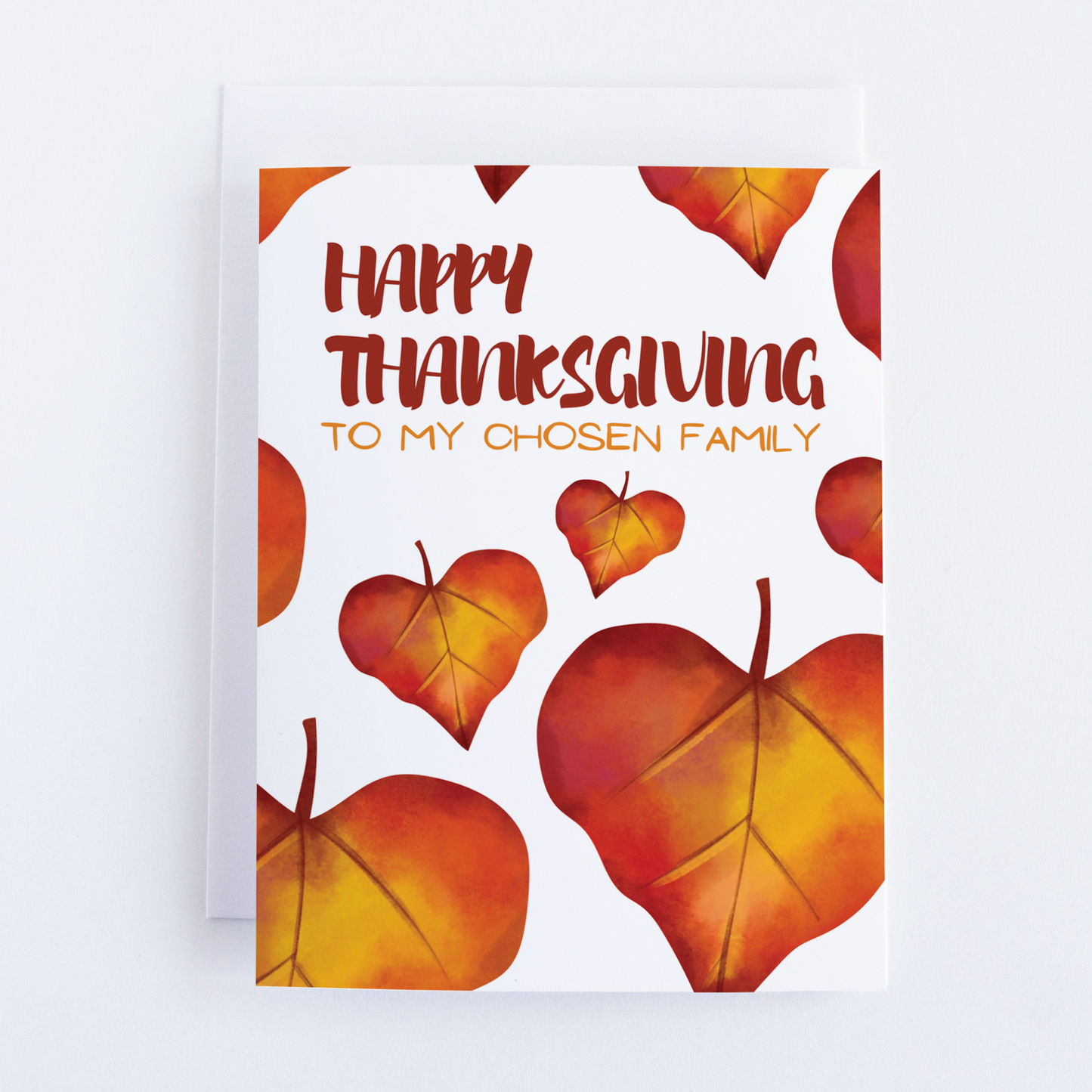A Chosen Family Thanksgiving Greeting Card, Thanksgiving Note Card.