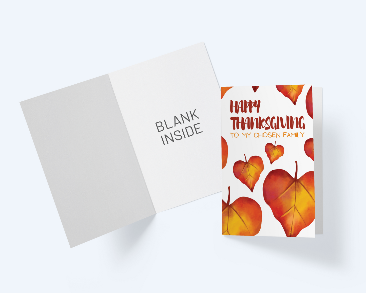A Chosen Family Thanksgiving Greeting Card, Thanksgiving Note Card.