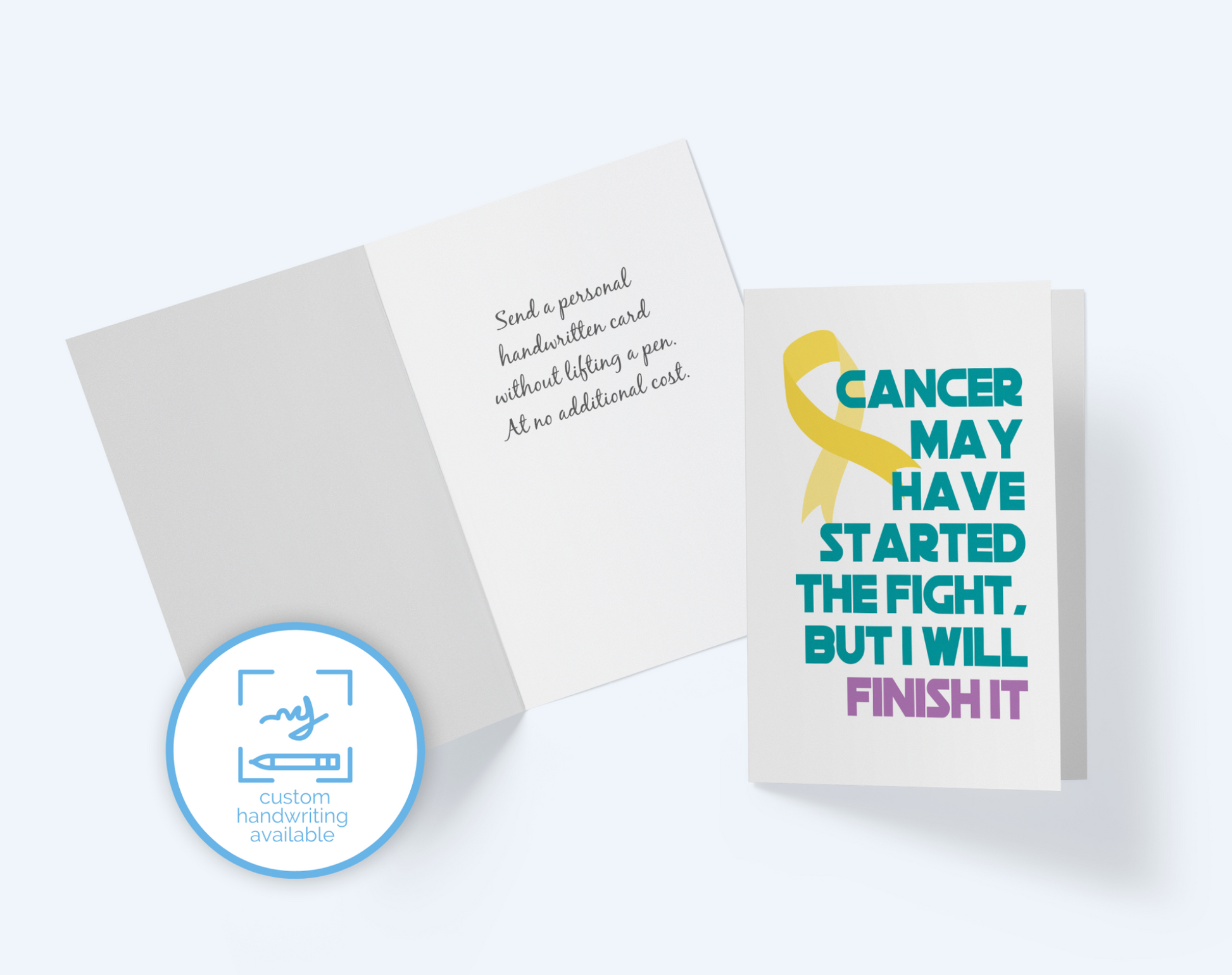 Cancer Fight Greeting Card, Cancer Sucks Fight It Card - Thinking Of You Card.