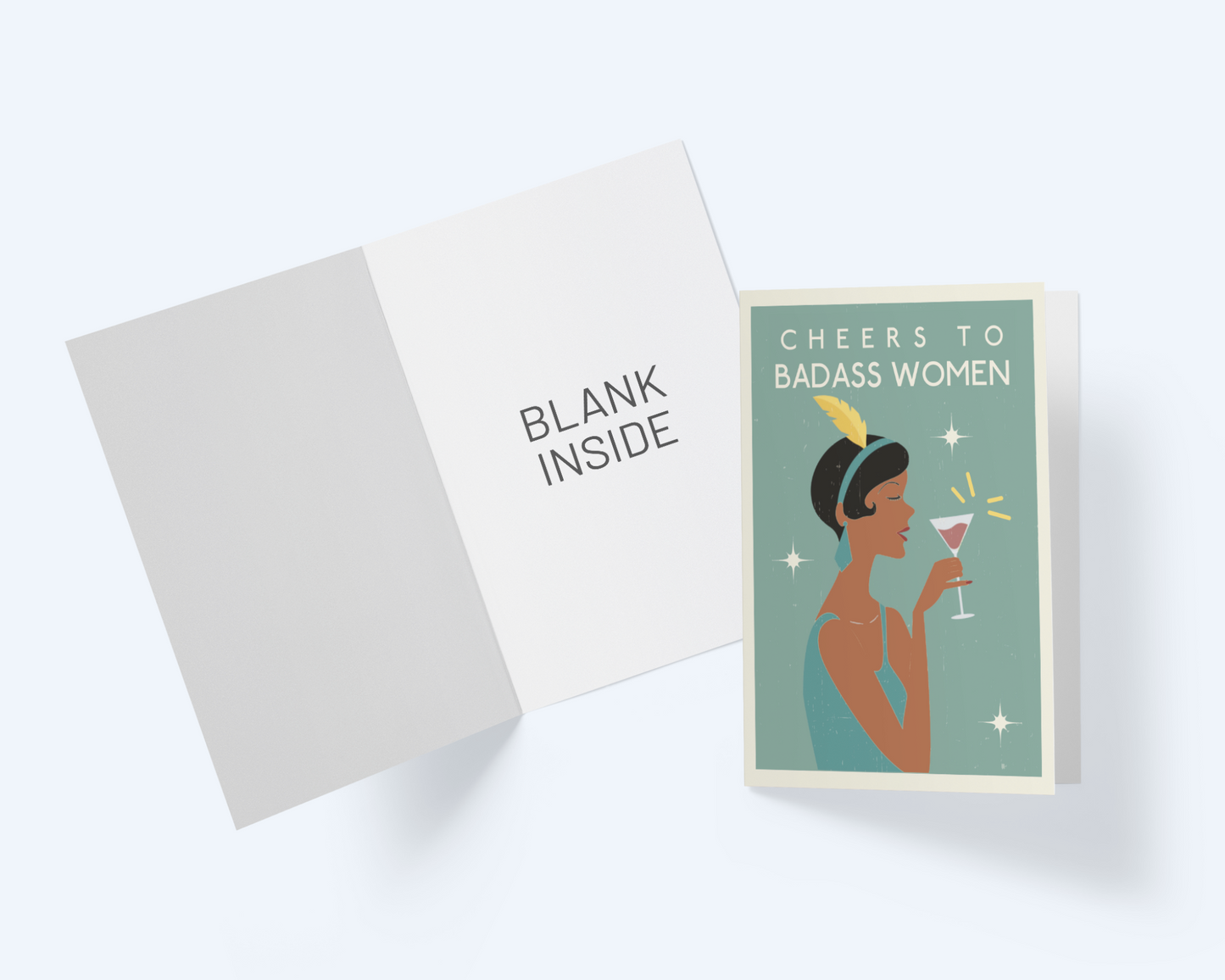 Cheers To Badass Women - Thinking Of You Greeting Card - Women's Day Greeting Card.