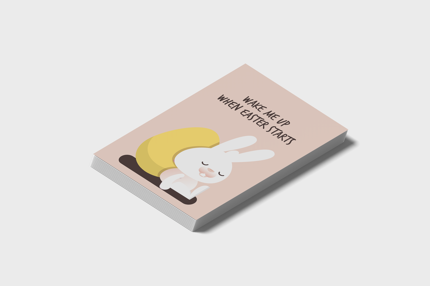 Wake Me Up When Easter Starts Postcard Bundle: Pack Of 5 or 10 Postcards.