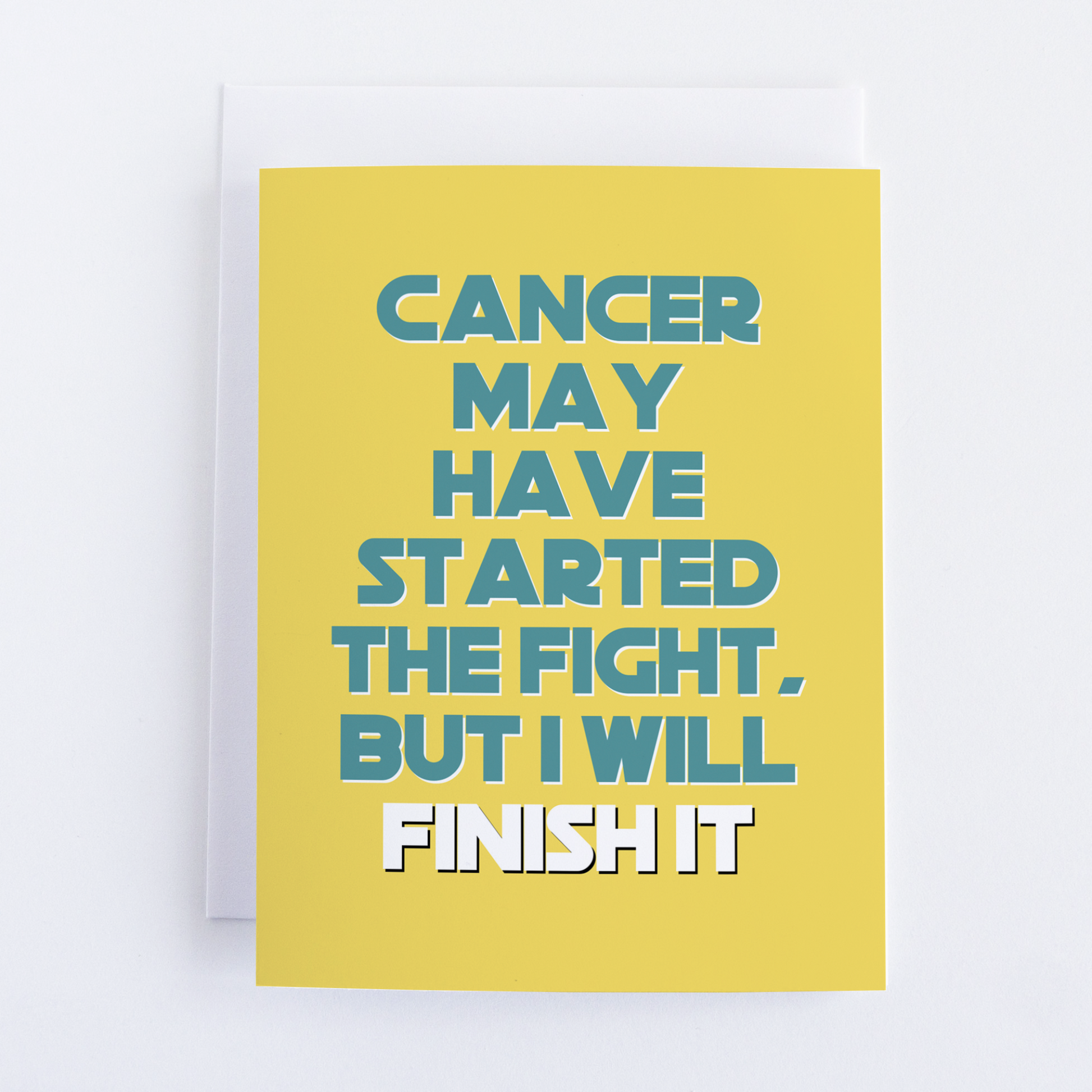 Cancer Fight Greeting Card, Cancer Sucks Fight It Card - Thinking Of You Card.
