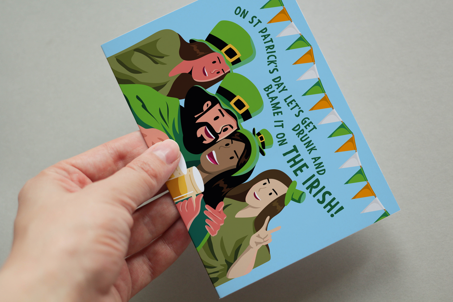 Saint Patrick's Day "Let's Get Drunk Postcard Bundle: Postcard Pack Or 5 Or 10.