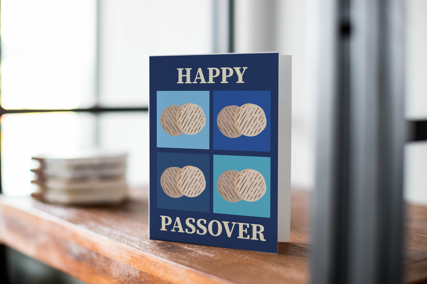 Happy Passover Matzo Matzah - Greeting Card For Passover.