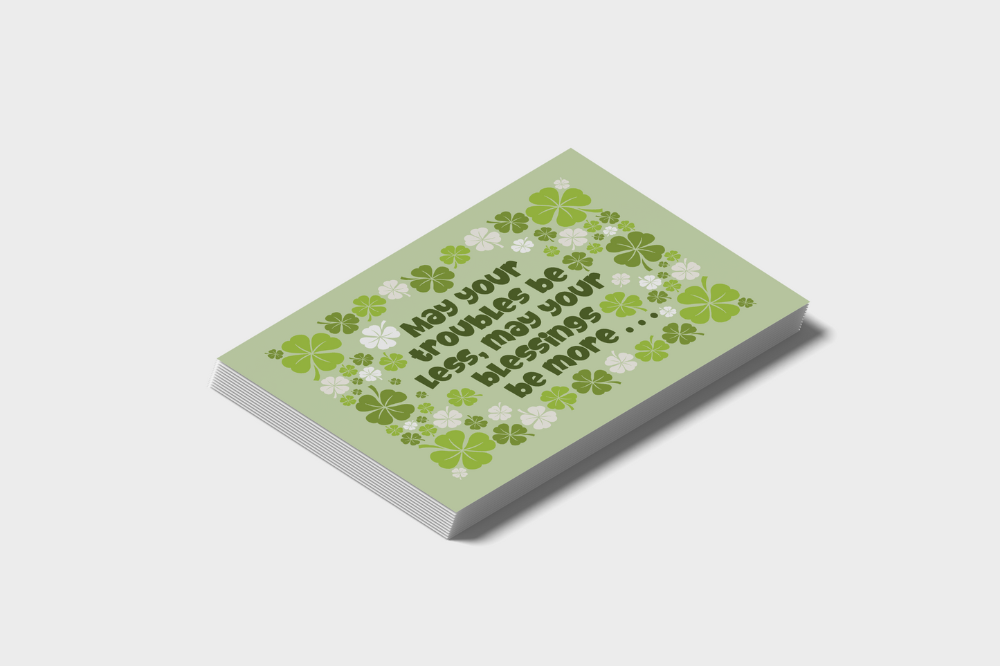 May You Troubles Be Less, And Your Blessings Be More Postcard Bundle: Pack Of 5 Or 10 Postcards..