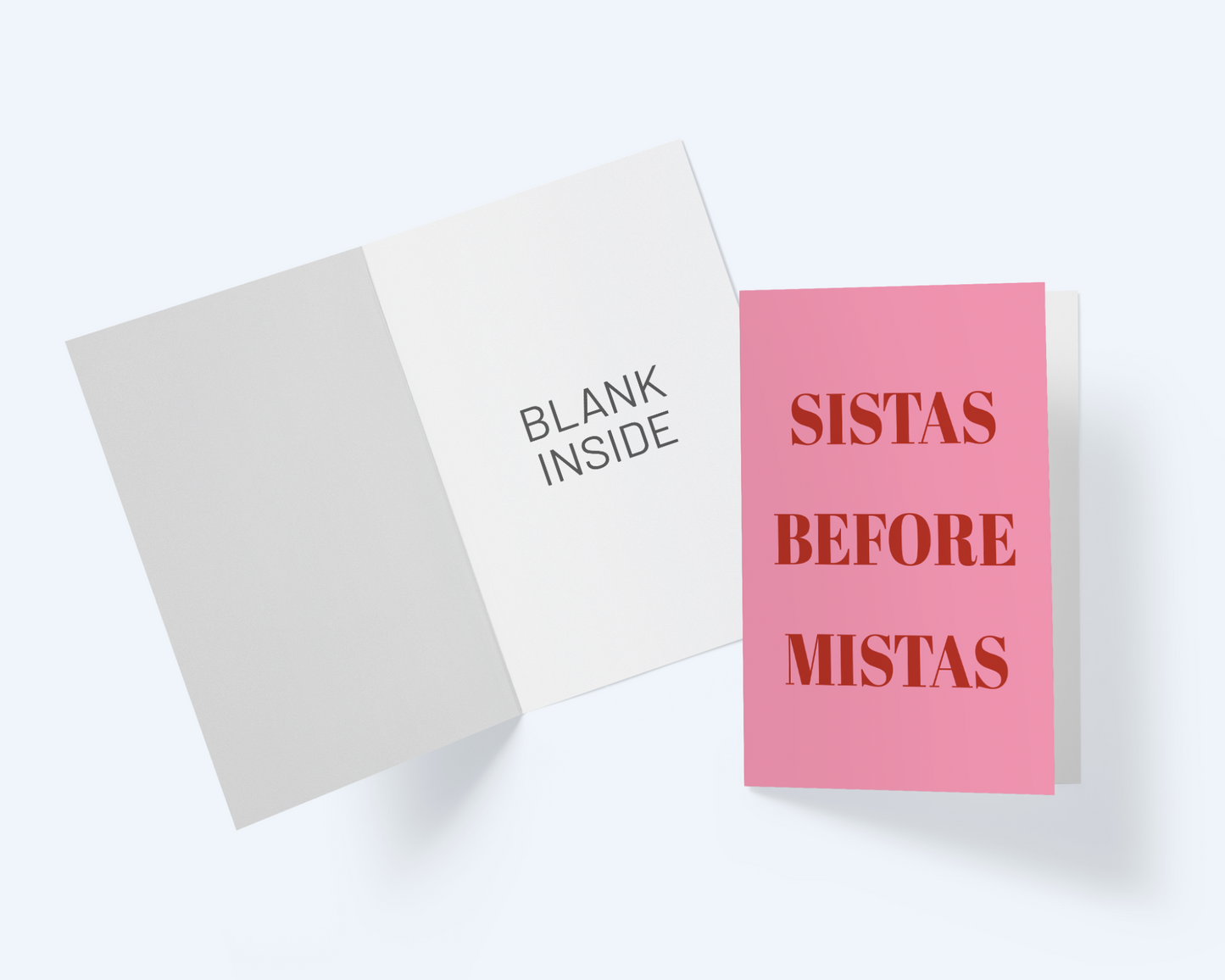 Galentine's Day Greeting Card : Sistas Before Mistas.