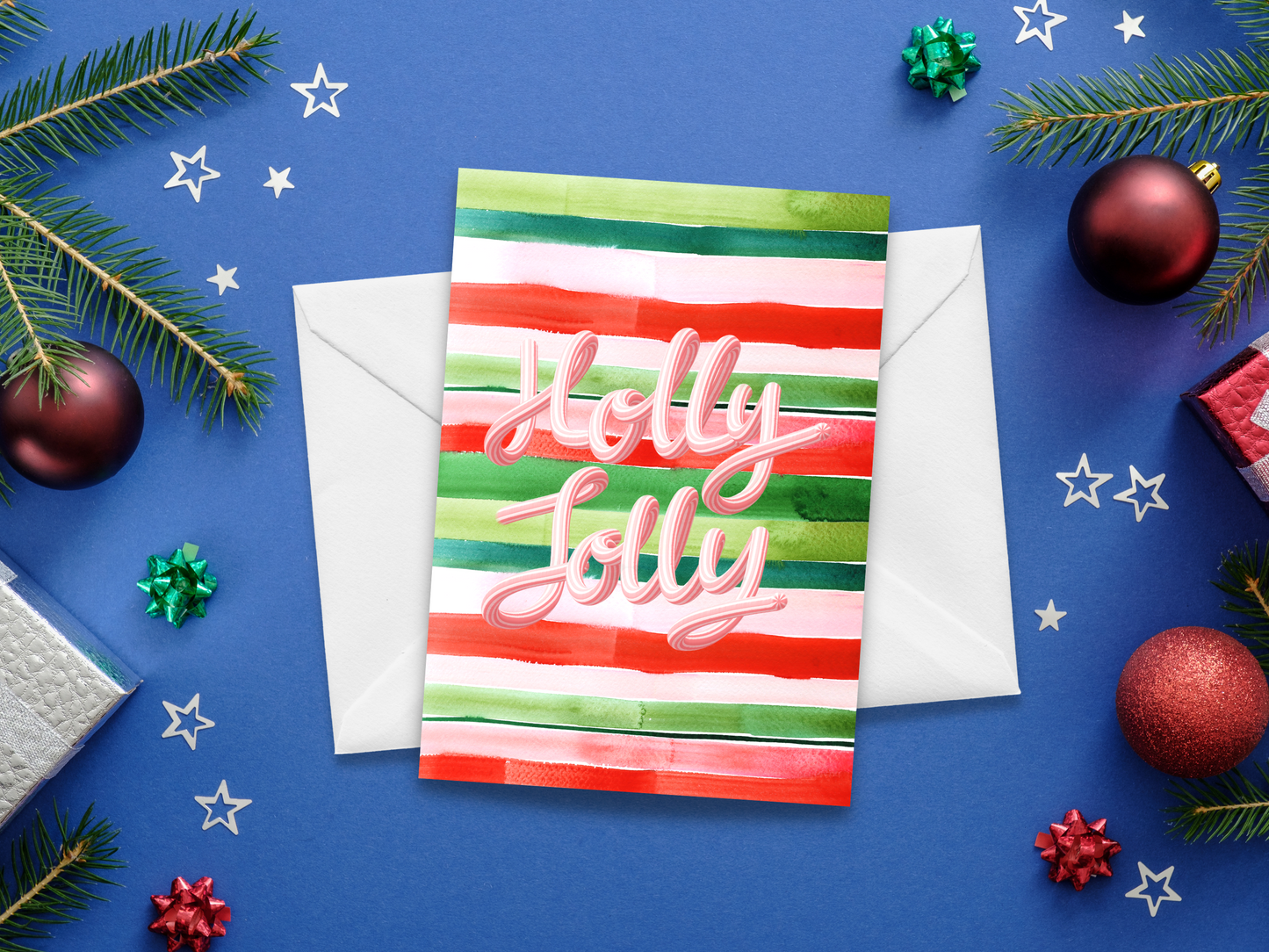 Holly Jolly Holidays - Christmas Greeting Card