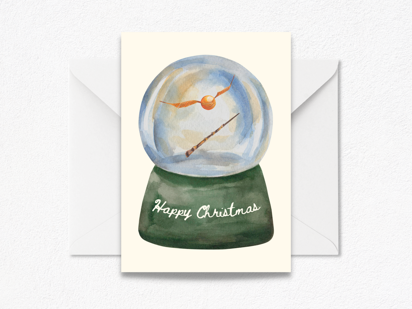 Golden Snitch - Happy Christmas Greeting Card