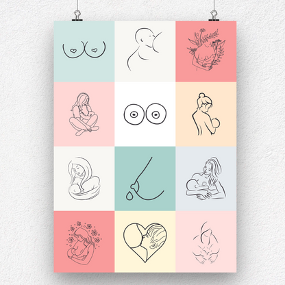 Breastfeeding Collection, Art Print