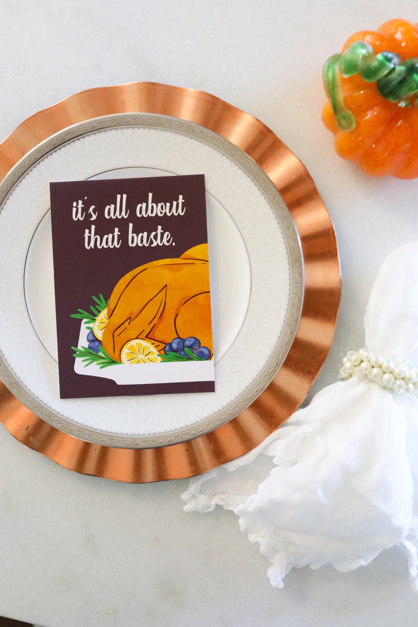 All About That Baste Thanksgiving Greeting Card