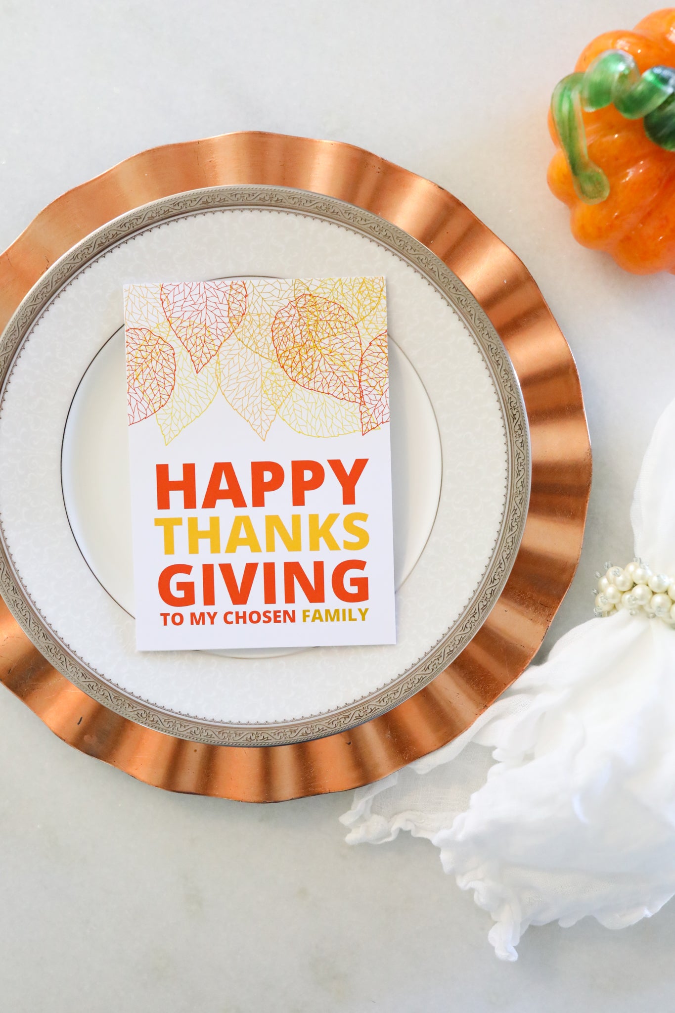 Happy Thanksgiving: My Chosen Family Thanksgiving Greeting Card