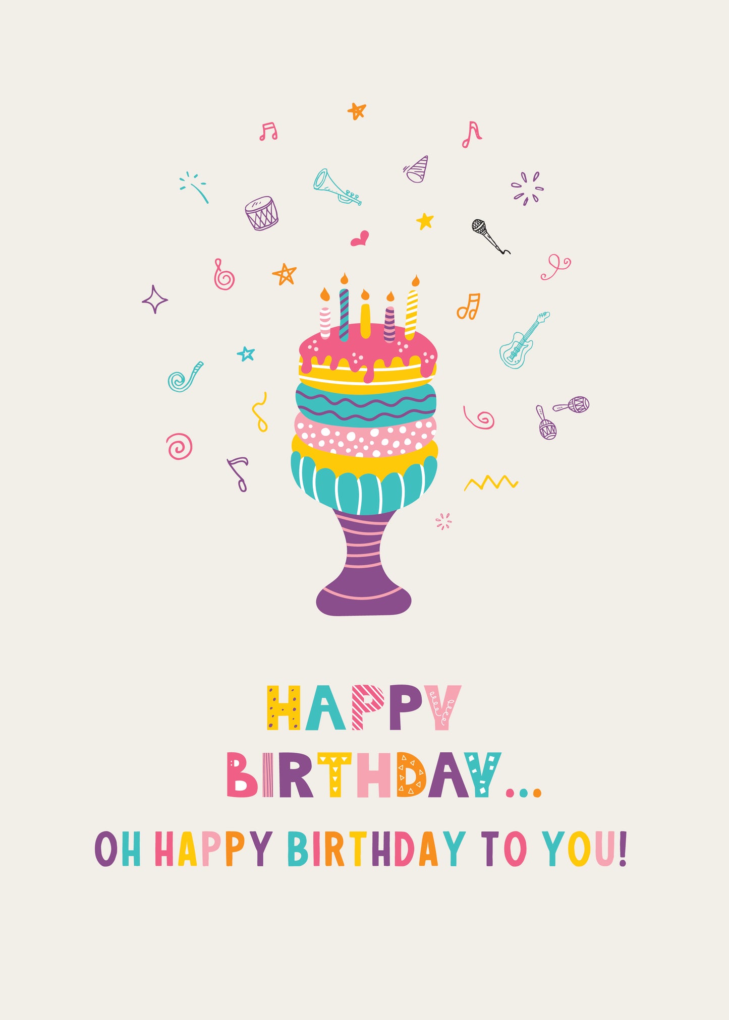 A Musical Happy Birthday - Happy Birthday Card