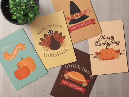 Thanksgiving Postcard Bundle - Pack of 5 or 10