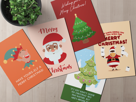 Christmas Wishes Postcards Bundle (5 or 10 Postcards).