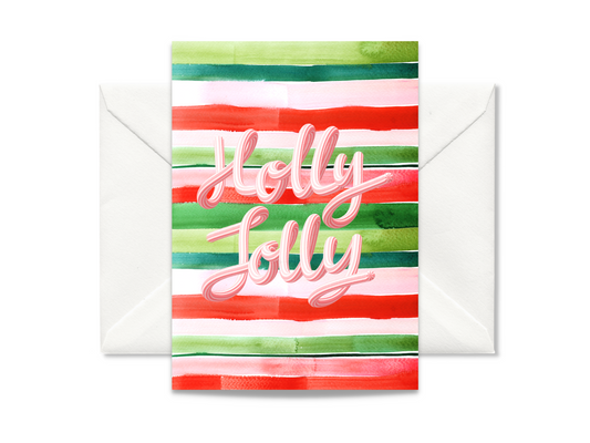 Holly Jolly Holidays - Christmas Greeting Card