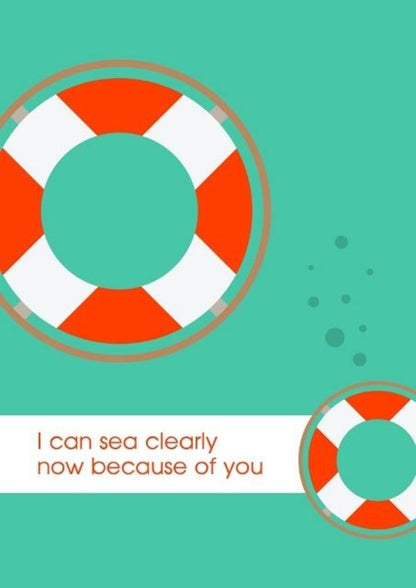 Wedding Cards: I can sea clearly now because of you.