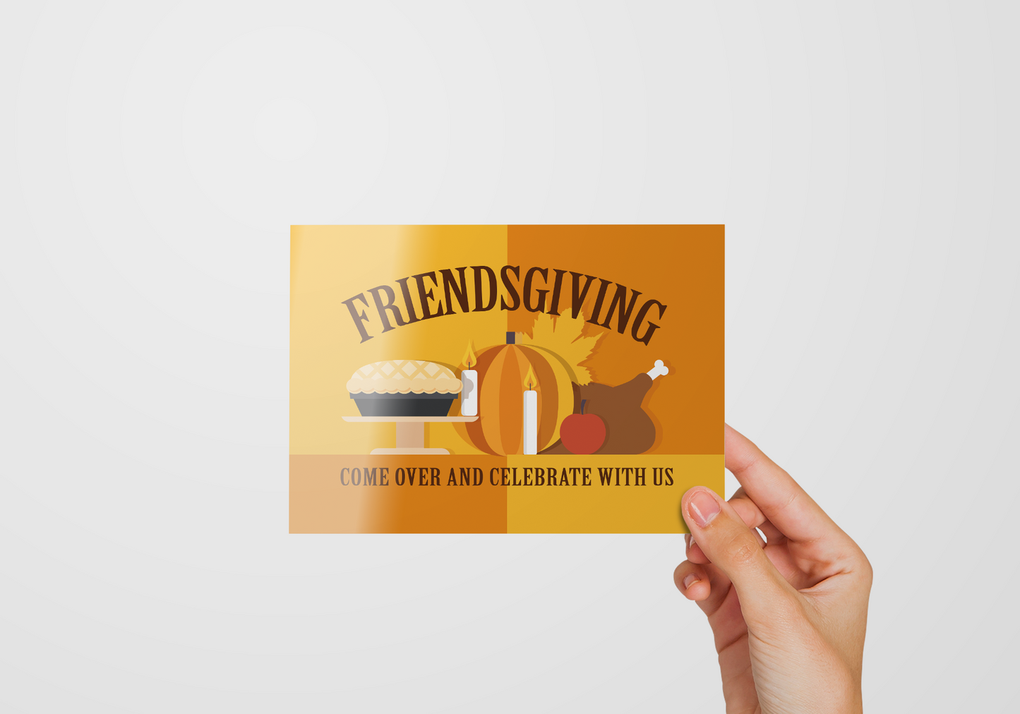 Friendsgiving Invitation Postcard Invitations - Note Card Invitations For Friendsgiving 5 or 10 Postcard Set.