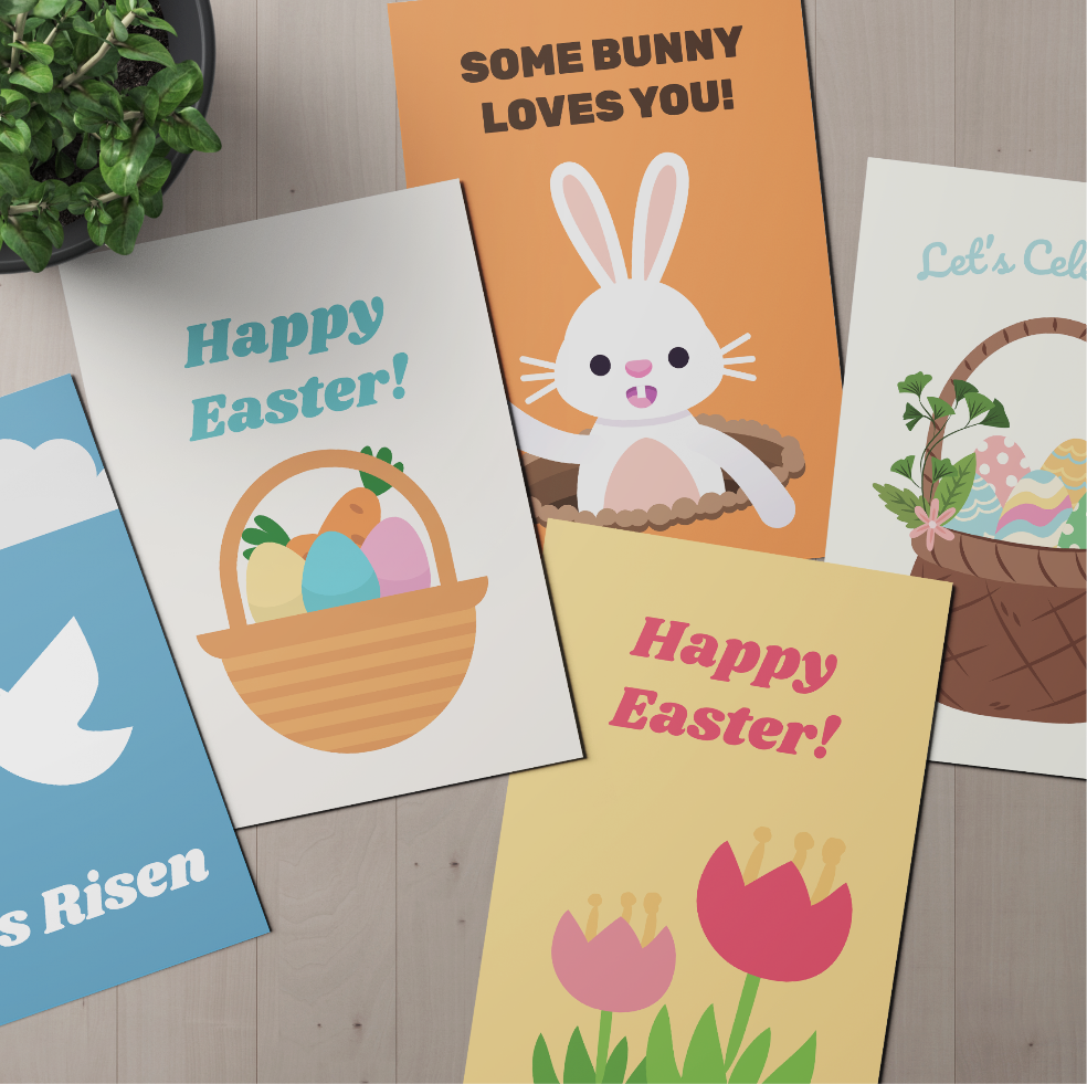 Happy Easter Postcard Bundle: Pack Of 5 Or 10 Postcards.