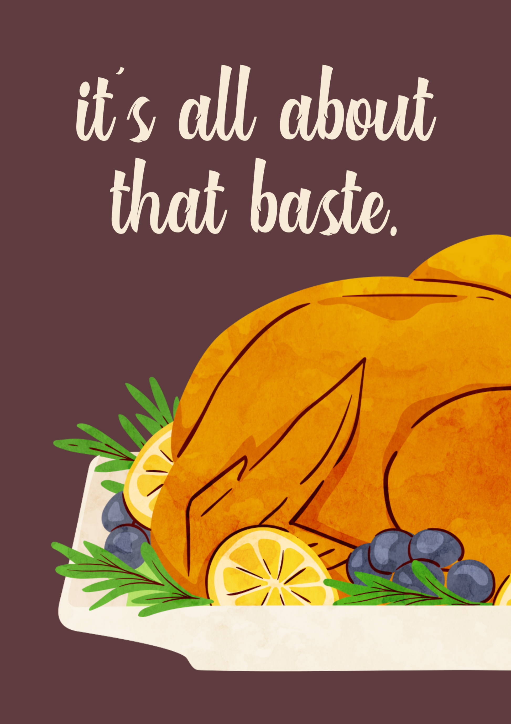 All About That Baste Thanksgiving Greeting Card.