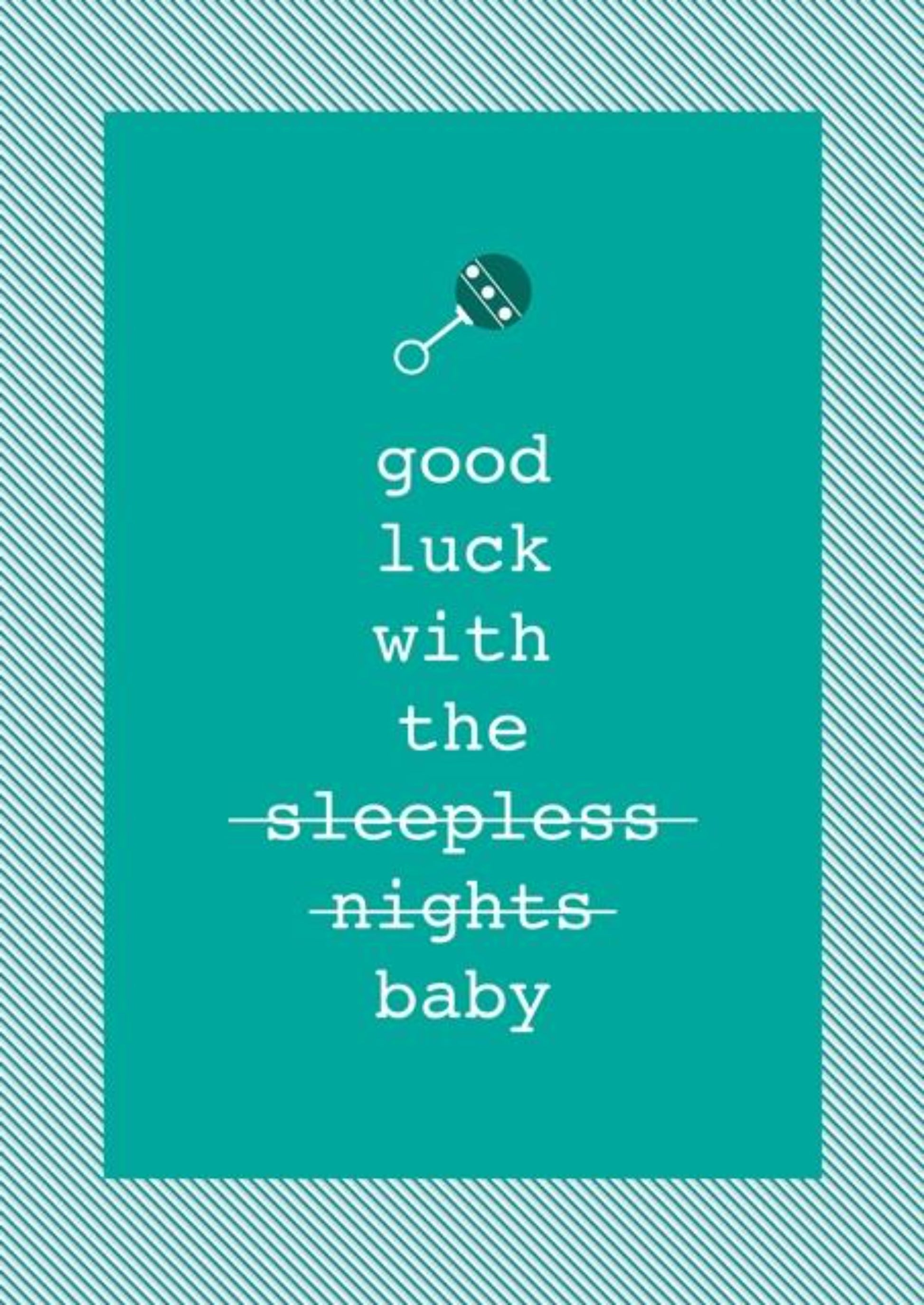 Good Luck with the baby! New Baby Congratulations Card.